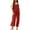 Watermelon Red, variant on Kmdttou Sweatsuits Active Jogging for Women's Casual Loose Jacket Jumpsuit Set Of Sleeveless Solid Color Wide Leg Long Pants With Pockets Jumpsuit on Clearance!