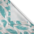 thumbnail image 4 of Ambesonne Turquoise Window Valance, Bird Feathers Design, 54" X 18", Turquoise White Beige, 4 of 5
