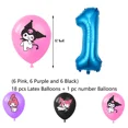 thumbnail image 1 of Decoraciones para fiestas de cumpleaños, decoración para fiestas temáticas de Sanrio Hello Kitty Kuromi, decoración para celebraciones, regalo de cumpleaños, suministros para decoración de fiestas, 1 of 4