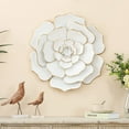 thumbnail image 3 of LuxenHome White and Gold Flower Metal Wall Decor, 3 of 9