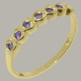 thumbnail image 2 of LBG British Made 14k Yellow Gold Natural Amethyst Womens Promise Ring - 33 size options - Size 6, 2 of 9