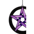 thumbnail image 4 of Stained Glass Pentagram Circle Sacred Geometry Metal Wind Chime Suncatcher, 4 of 9