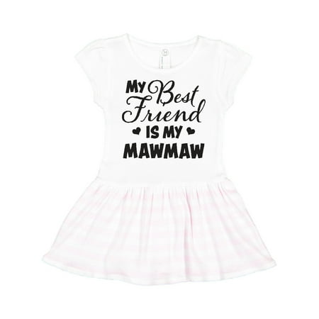 

Inktastic My Best Friend is My Mawmaw with Hearts Gift Toddler Girl Dress