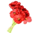 thumbnail image 2 of Flor artificial oficina en casa simulación Floral decoración boda fiesta PU Flor falsa, rojo 10 Piezas Advancent HA000017-05B, 2 of 6