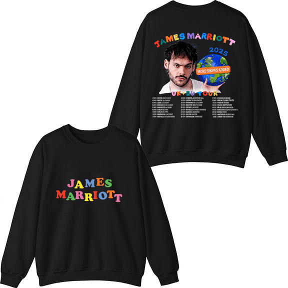James Marriott Merch 2025 Tour Crewneck Sweatshirt Unisex Men Women Long Sleeve Graphic Top