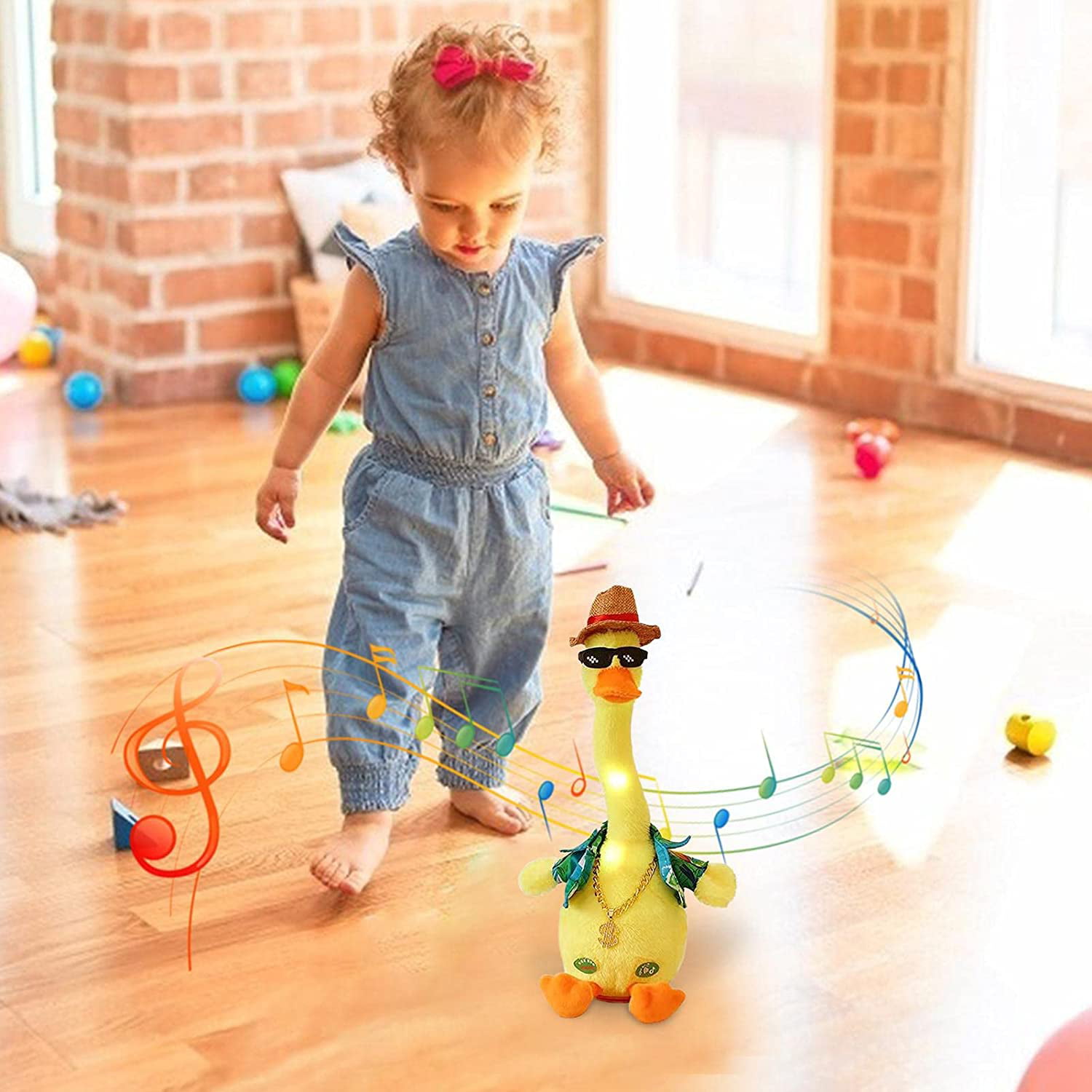 CifToys Dancing Musical Duck Toy for 1 Year Old Boys & Girls Gifts with Lights 
