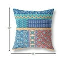 thumbnail image 5 of 16â€ Blue Orange Patch Indoor Outdoor Zippered Throw Pillow, 5 of 5