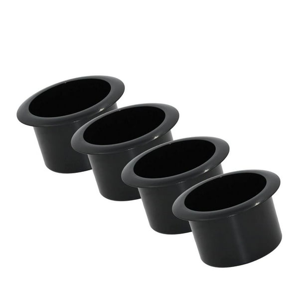 4x Portavasos negro para sillón reclinable, sofá, reposabrazos, 85 mm de diámetro, 60 mm de altura Macarena Sostenedor de la bebida del reposabrazos del sofá