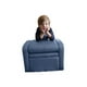 STASH Mini - Canapé Chaise/pouf - Fauteuil Inclinable - Accoudoirs - Tissu - Bleu – image 5 sur 8