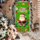 thumbnail image 1 of Cortina de puerta navideña con bandera para exteriores, decoración de fondo de Papá Noel y cachorro, tela de poliéster para colgar., 1 of 5
