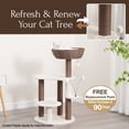 thumbnail image 4 of PetPals 35"H 5-Lvl Cat Tree with Handwoven Nest Bed Plush Pads and Paper Rope Scratching Posts, 4 of 9