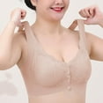 thumbnail image 1 of Soki Push Up Bra Front Closure Fat Bra with Support Comfortable Seamless Bra Beige L, 1 of 8