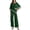 F93 Green, variant on Likimi Two Piece Sets For Women Sequin Solid Color Sleeveless Crew Neck Tops With Wide Leg Pants Breathable Outfit Set Black Size S