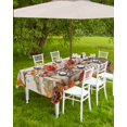 thumbnail image 4 of Outdoor Tablecloth with Umbrella Hole Zipper,Autumn Thanksgiving Pumpkins Hedgehog Waterproof Zippered Table Cloth for Rectangle Tables,Retro Linen Patio Table Covers for Indoor Pinic Party, 4 of 6