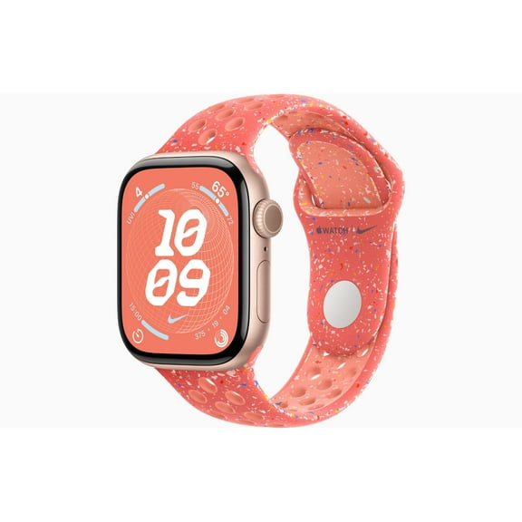 Restored Apple Watch Series 10 GPS, Operating Systems: iOS Cellular Aluminum Case with Magic Ember Nike Sport Band, Rose Gold/42mm, 1