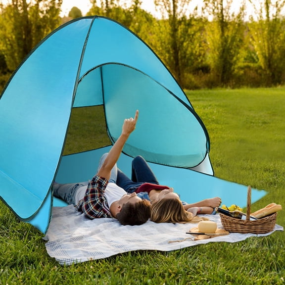 Pop Up Beach Tent Waterproof Anti-UV 2/3 Person Camping Tent for Beach Camping Fishing Lake