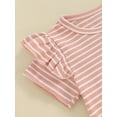 thumbnail image 5 of Bagilaanoe 2pcs Toddler Baby Girl Pants Set Short Sleeve Striped T-shirts Tops + Flare Trousers 6M 12M 18M 24M 3T 4T Kids Summer Casual Clothes, 5 of 7