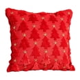 thumbnail image 3 of HJuyYuah Christmas Pillow Covers, 18x18 in Christmas Tree Decorative Pillow Cases with Zipper, Cozy Decor Covers for Living Room ,Couch, Sofa, Bed (Red), 3 of 8