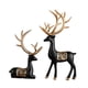 thumbnail image 2 of 2 esculturas de ciervos, adornos de mesa, centro de mesa, estatuas de animales, figuritas decorativas para estante de dormitorio, regalo de cumpleaños Negro, 2 of 8