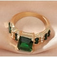 thumbnail image 5 of Sapphire Zircon Ring Colorful Explosion Design Copper Band Geometric European Style Sizes 6 7 8 9 10 Chic Ring, 5 of 6