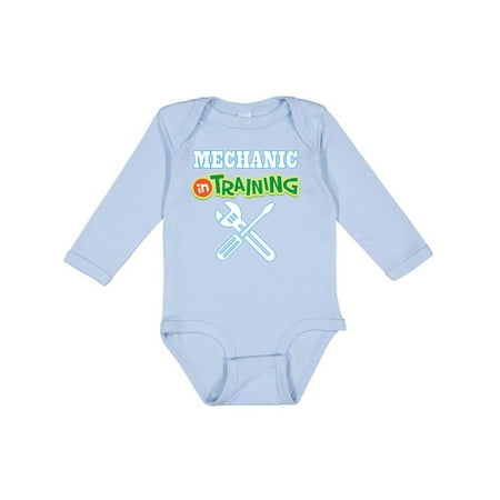 

Inktastic Mechanic in Training Gift Baby Boy or Baby Girl Long Sleeve Bodysuit