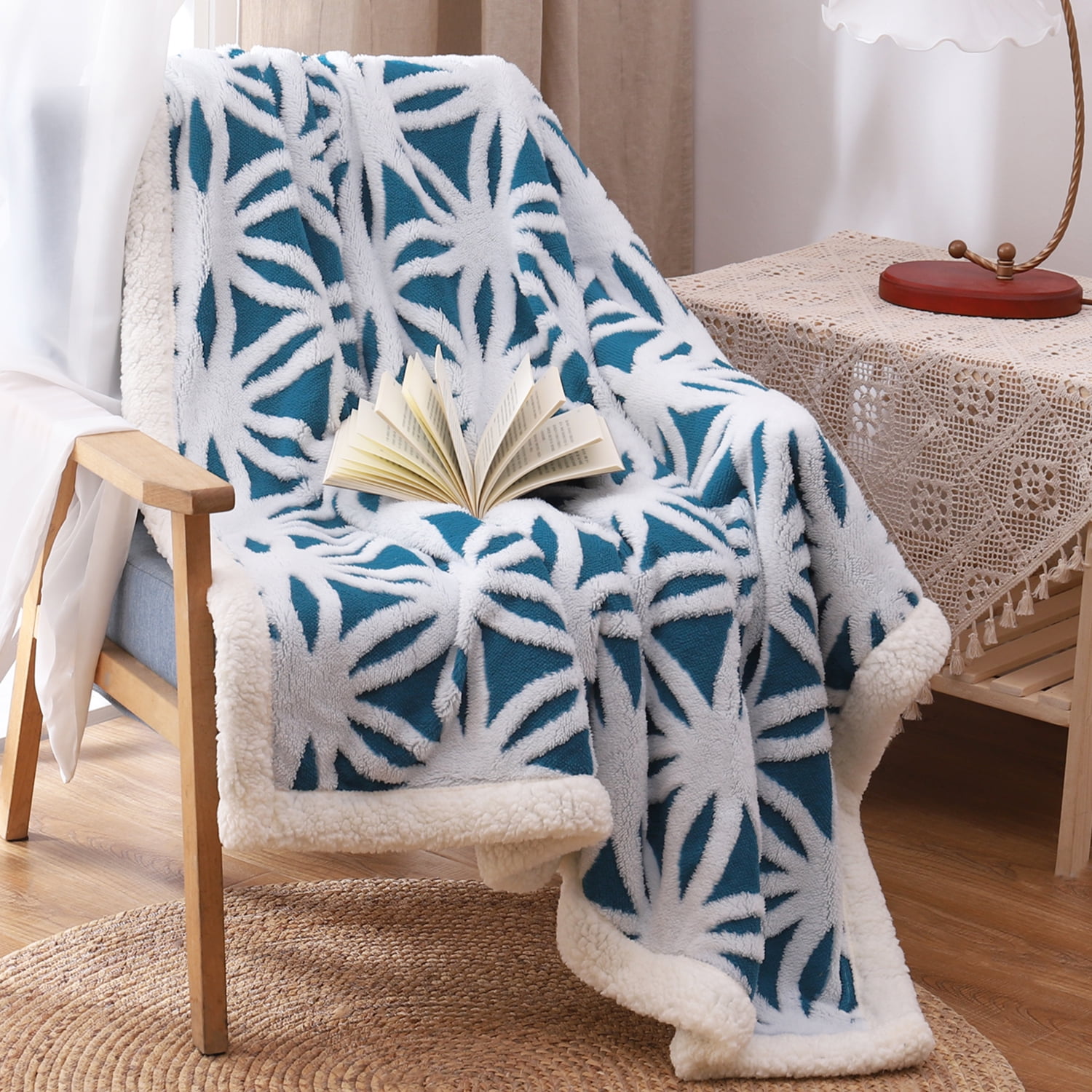 LOMAO Sherpa Fleece Blanket Fuzzy Soft Throw Blanket Dual Sided Blanket