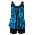 thumbnail image 4 of ZQUUVOU Women's Tankini Two Piece Tank Top with Shorts Swimsuits (C-Multicolor,S), 4 of 5