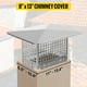thumbnail image 1 of Tapa para Chimenea VEVOR Acero Inoxidable 304 8 x 13 pulgadas Parachispas Ajustable, 1 of 9
