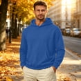 thumbnail image 5 of VBVC Men's Long Sleeve Hoodie with Pockets , Fall Stretchy Pullover Sweatshirt For Men, S-4XL, 5 of 5