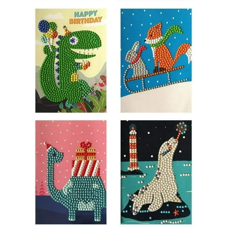 Yinuoday 12pcs 5D DIY Diamond Painting Greeting Cards Kit – Handmade Birthday & Thank You Cards With Tools