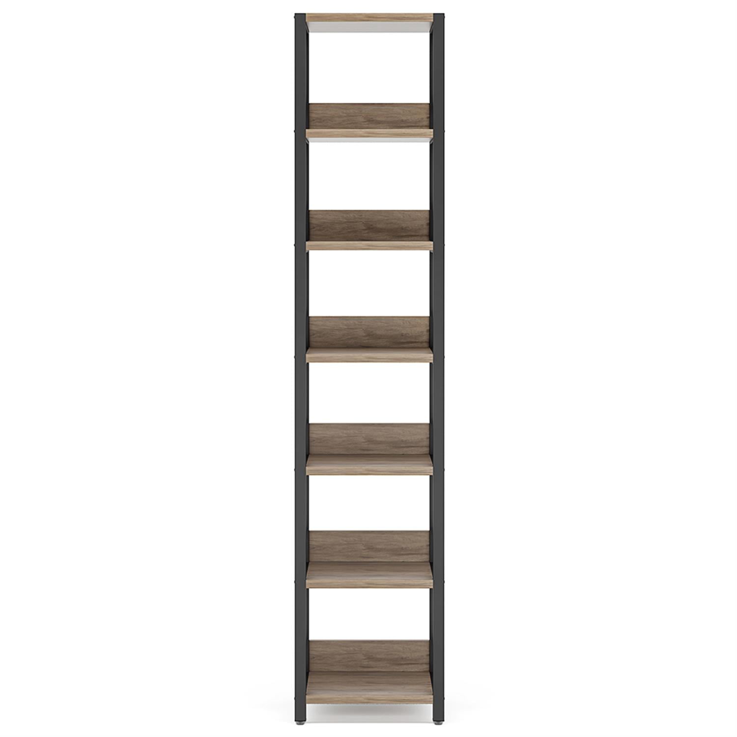 Demi Bonn 6-Tier Corner Shelf, 74" Narrow Etagere Bookshelf Storage Rack for Bedroom, Living Room, Gray