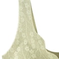 thumbnail image 3 of Fmbrln Womens Wireless Bra Plus Size Front Closure Floral Lace Padded Bras Side Support Seamless Wide Strap Comfy Bralette for All Day Wear Green 4XL, 3 of 4
