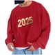 thumbnail image 1 of Sudadera sin capucha para hombre, sudadera con estampado del año 2025, jersey de cuello redondo, manga larga, para ejercicio, sin sombrero, abrigo, sudadera con capucha, blusa de poliéster para hombre, 1 of 4