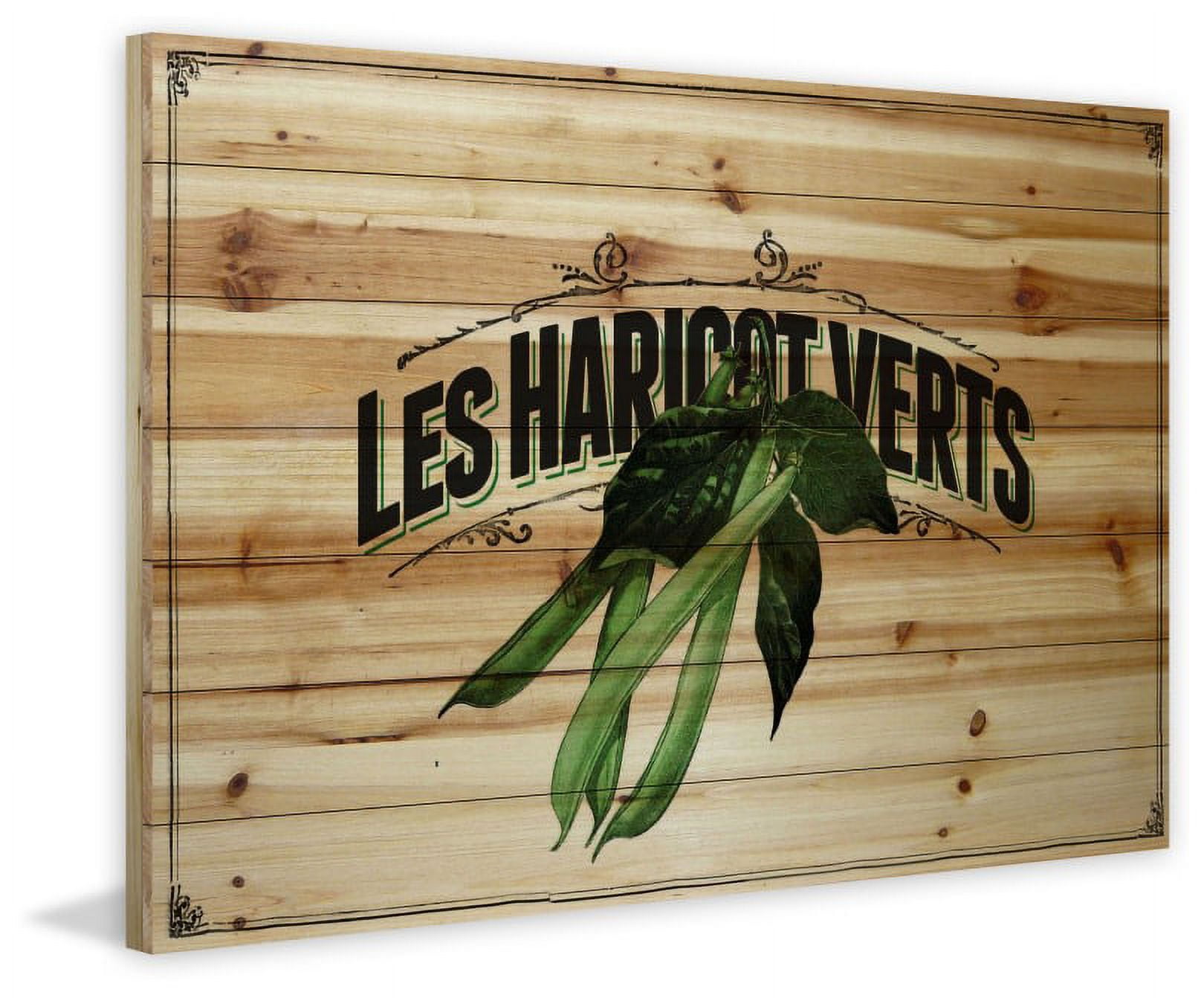 Marmont Hill "French Produce Beans" Painting Print on Natural Pine Wood