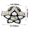 thumbnail image 3 of FRIXCHUR Modern Crystal Chandelier Flower Led Ceiling Light Pendant Light for Dining Room Bedroom Living Room Study(Cool White), 3 of 10