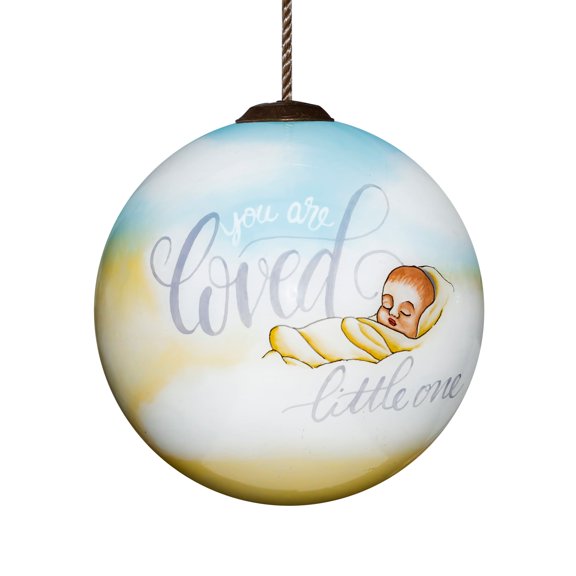 AC&F Corp Inner Beauty New Born Baby Hand Painted Glass Ornament - N/A