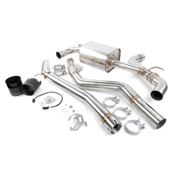 Dinan D660-0096-BLK Cat-Back Exhaust Kit (Valved) - Stainless Steel - Black Tips