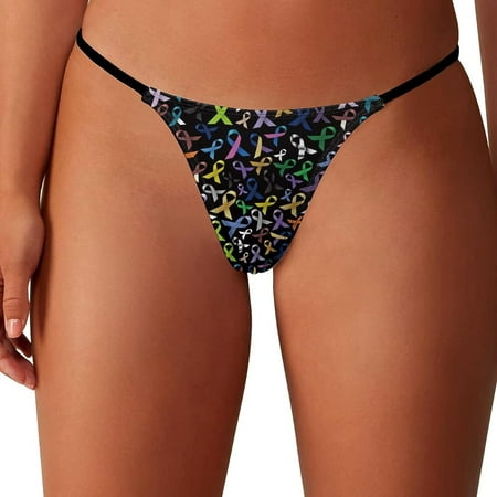 

Breast Cancer HonorWomen s Bikini Panty Sexy Thong G String T-Back Cute Funny Underwear Panties