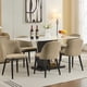 thumbnail image 3 of Yeshouse Juego de 2 sillas de comedor tapizadas, modernas sillas de cocina de tela con cojines gruesos y patas de madera, sillas cómodas con respaldo curvo para comedor y restaurante - Gris, 3 of 9