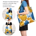 thumbnail image 4 of Large Capacity Print Tote Bag,Lightweight Portable Foldable Shopping Bag Pumpkins, 4 of 5