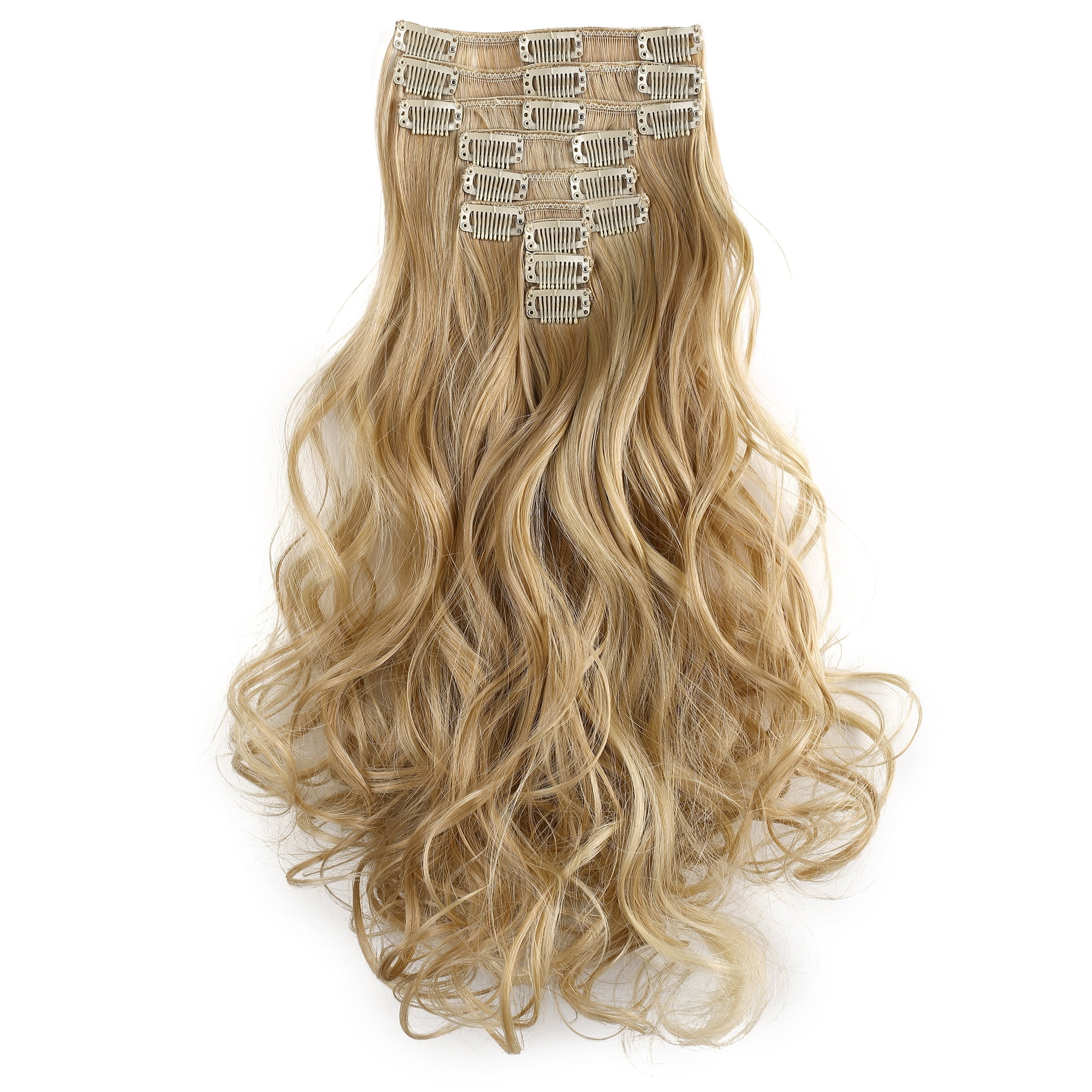 OneDor 20" Curly Full Head 9 HairPieces Kanekalon Futura Heat