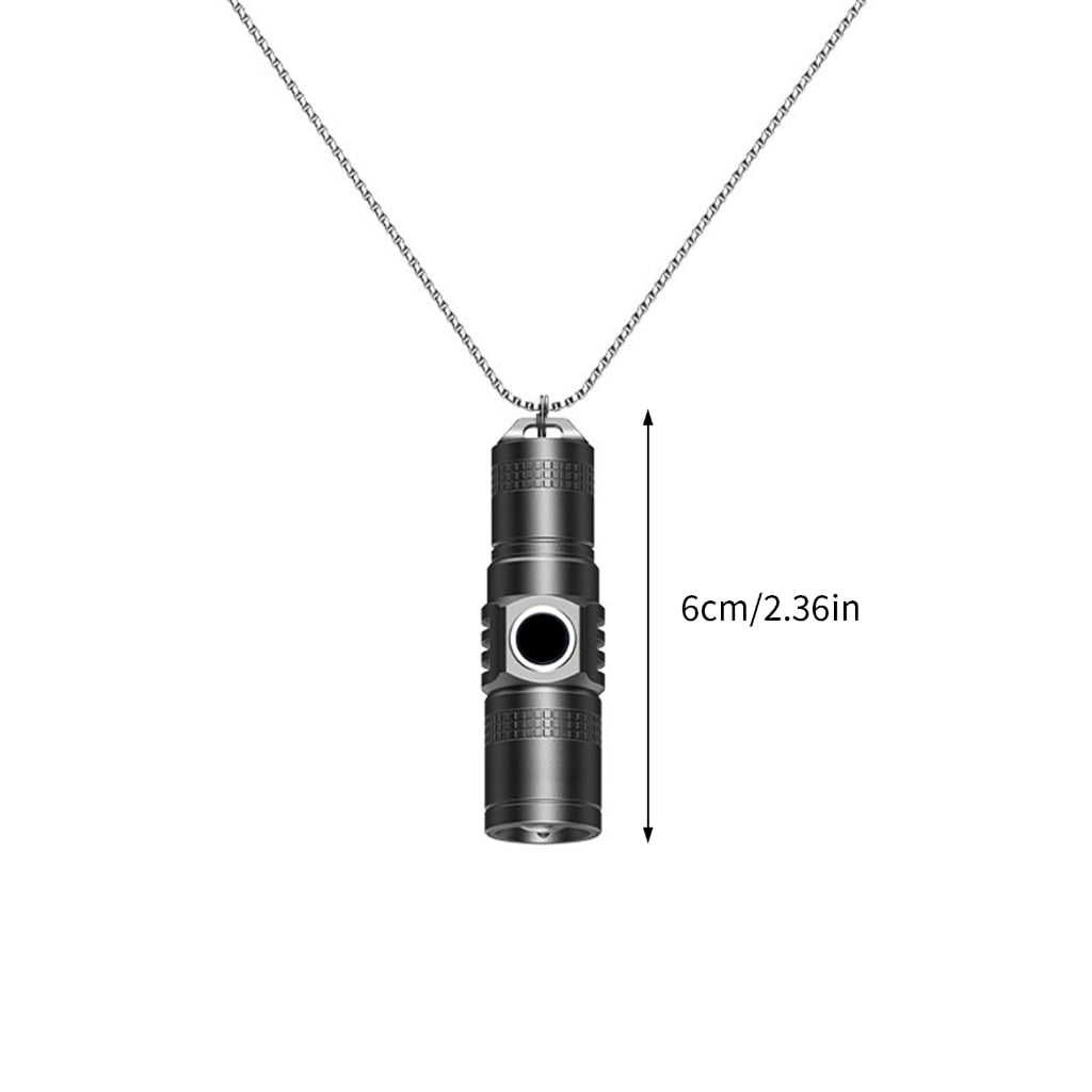 YIEMEEN Portable Aluminum Flashlight Pendant With Variable And Rechargeable Battery For Night Walking