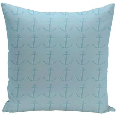 Simply Daisy 16" x 16" Polyester Decorative Outdoor Pillow, Blue (1 count)
