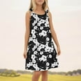 thumbnail image 2 of Girls Spring Dresses Kids Flower Beach Swim Cover Up Summer Sleeveless Tank Dresses Baby Dress Black, 2 of 4