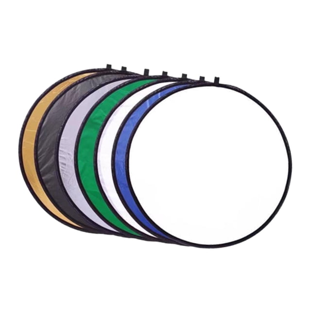 Miulika 7 Pieces Collapsible Light Reflectors Professional Round Foldable for Travel 60cm
