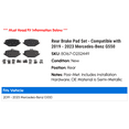 thumbnail image 2 of Rear Brake Pad Set - Compatible with 2019 - 2023 Mercedes-Benz G550 2020 2021 2022, 2 of 2