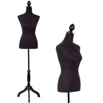 FDW Mannequin Dress Form Female Dress Model Torso 60-67 inches Height Adjustable Tripod Stand Black