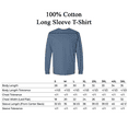 thumbnail image 2 of Gildan Ultra Cotton Men's Long Sleeve T-Shirt, Crew Neck Casual Blank Tee, Indigo Blue, 4-Pack, M, 2 of 6