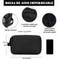 thumbnail image 3 of Neceser de Viaje para Hombres y Mujeres, Bolsa de Aseo Viaje Impermeable, Organizador de Cosmetiquera de Viaje, Makeup Bag de Gran Capacidad, Bolsa de Baño Portátil, Multifuncional, Negro, 3 of 4