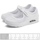 thumbnail image 5 of Blanco Talla 39 【245】 Zapatos de mujer de gran tamaño Primavera y verano Zapatos deportivos de malla transpirable Zapatos de cuña Cojín de aire Zapatos de mujer mecedores Zapatos de mamá para mujer, 5 of 8